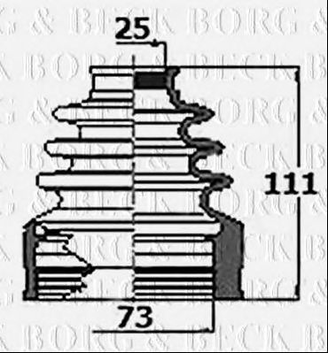 BORG & BECK bcb6147 -  Пыльник, приводной вал